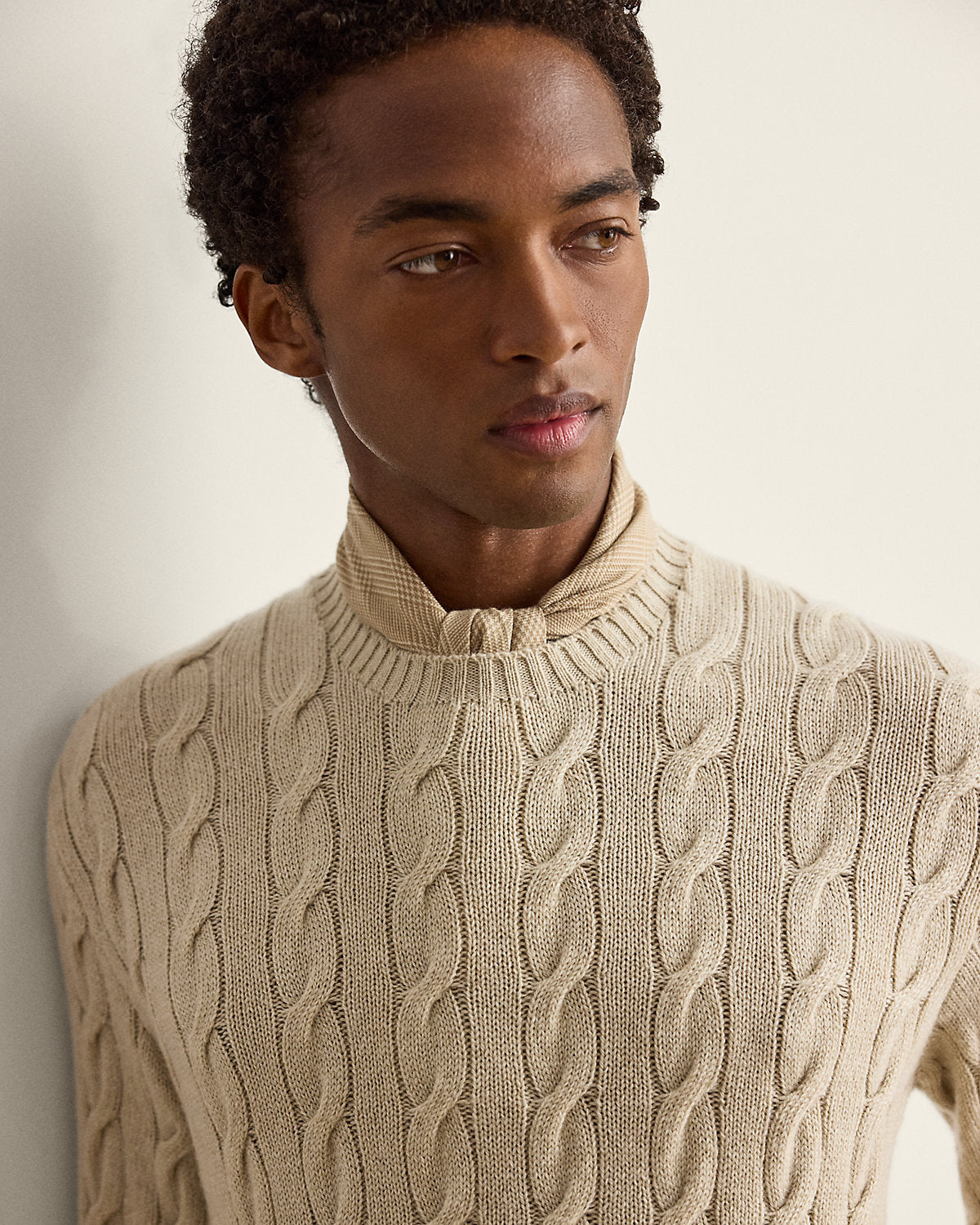 Men's Cable-Knit Cashmere Sweater