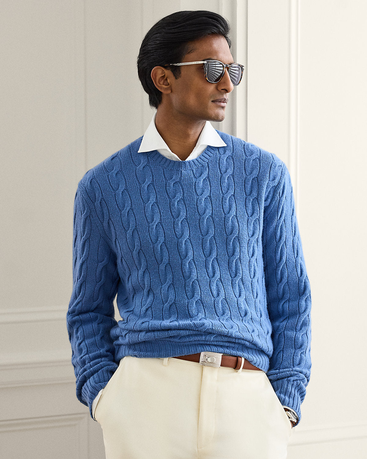 Men's Cable-Knit Cashmere Sweater