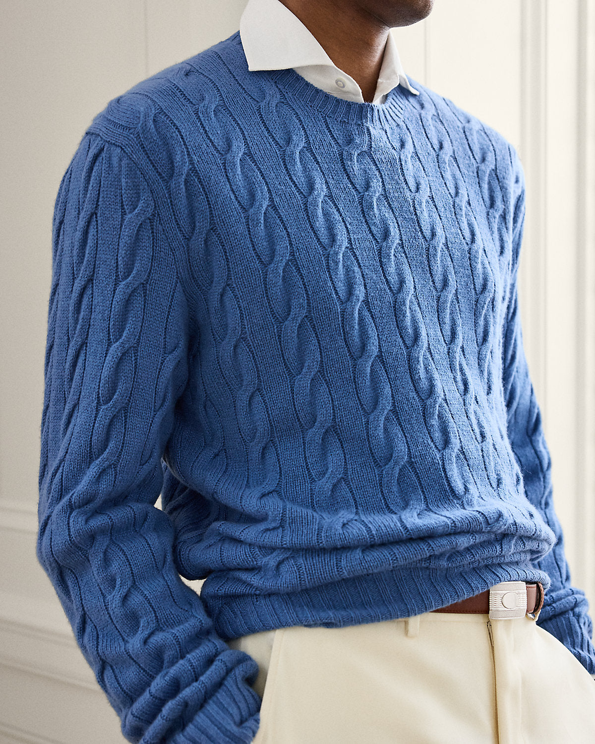 Men's Cable-Knit Cashmere Sweater
