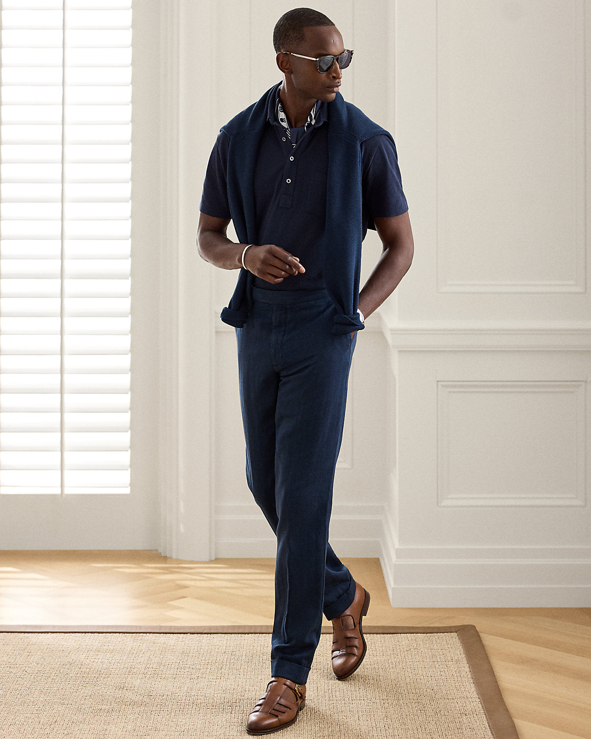 Custom Slim Fit Washed Piqu¨¦ Polo Shirt