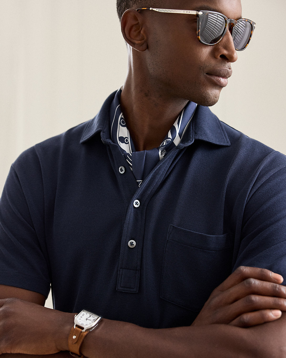 Custom Slim Fit Washed Piqu¨¦ Polo Shirt