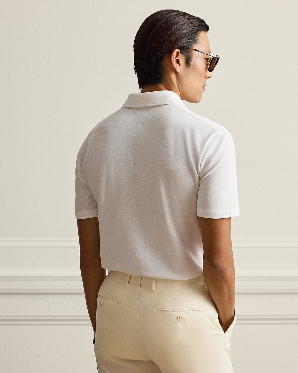 Custom Slim Fit Washed Piqu¨¦ Polo Shirt