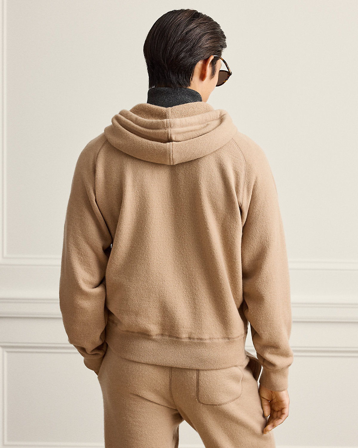 Relaxed Fit Wool-Cashmere Terry Hoodie