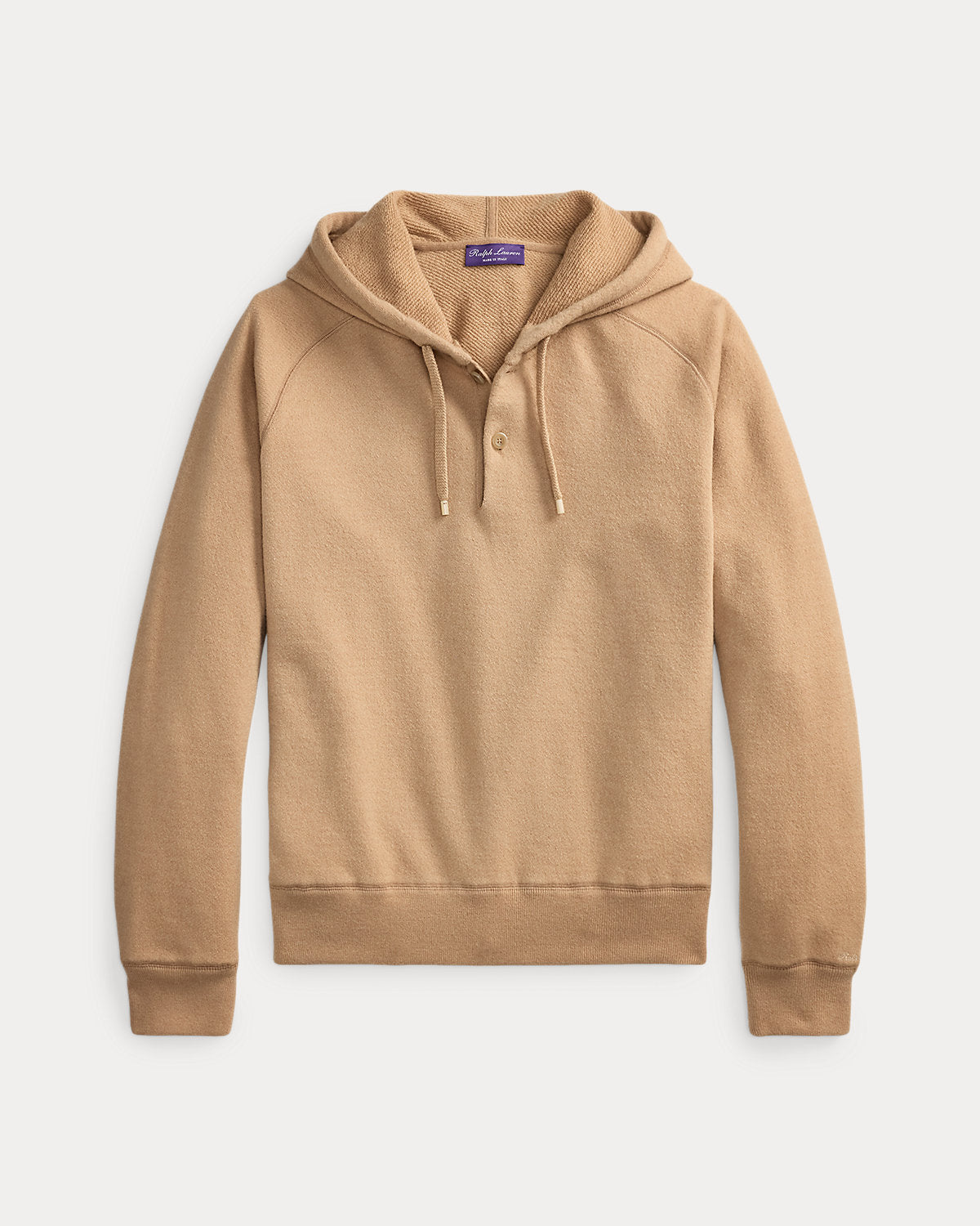 Relaxed Fit Wool-Cashmere Terry Hoodie