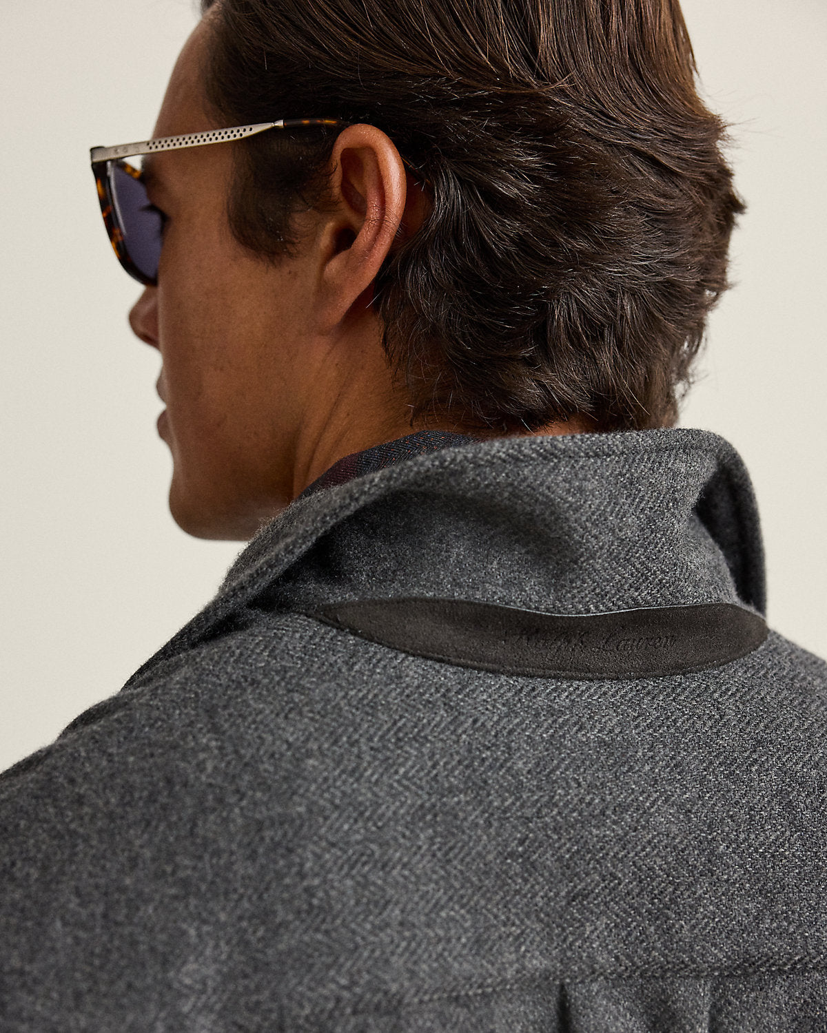 Relaxed Fit Wool-Cashmere Popover Shirt