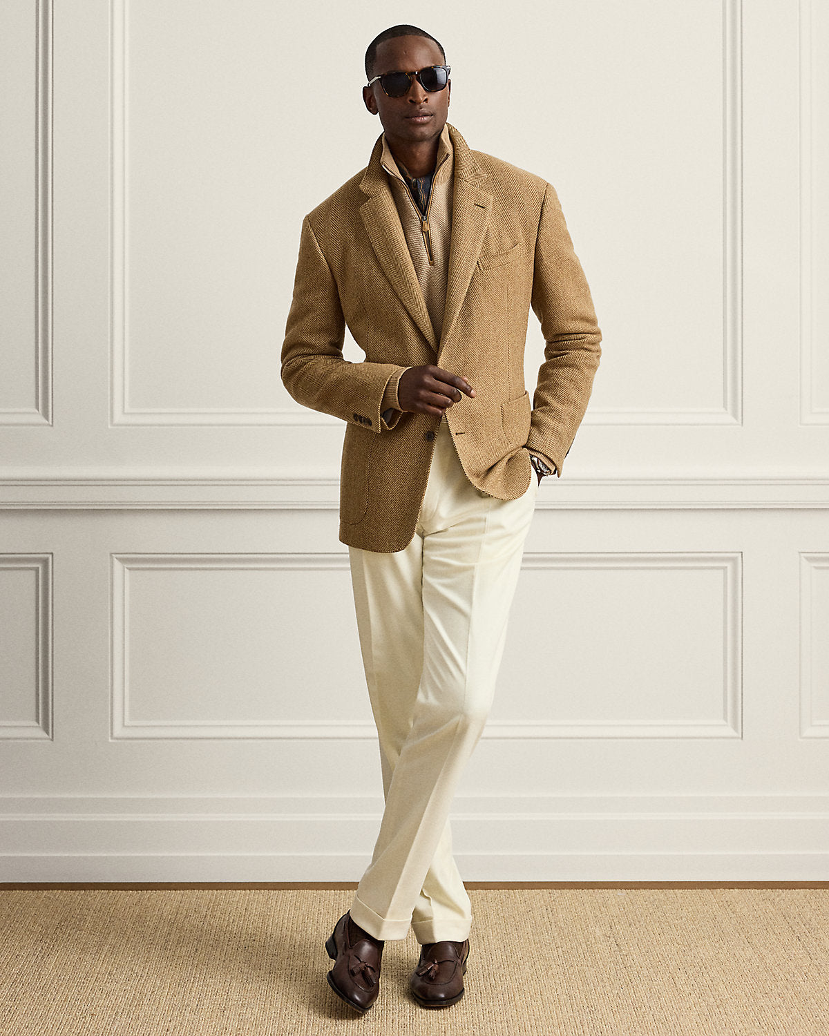 Birdseye-Knit Cashmere Sweater