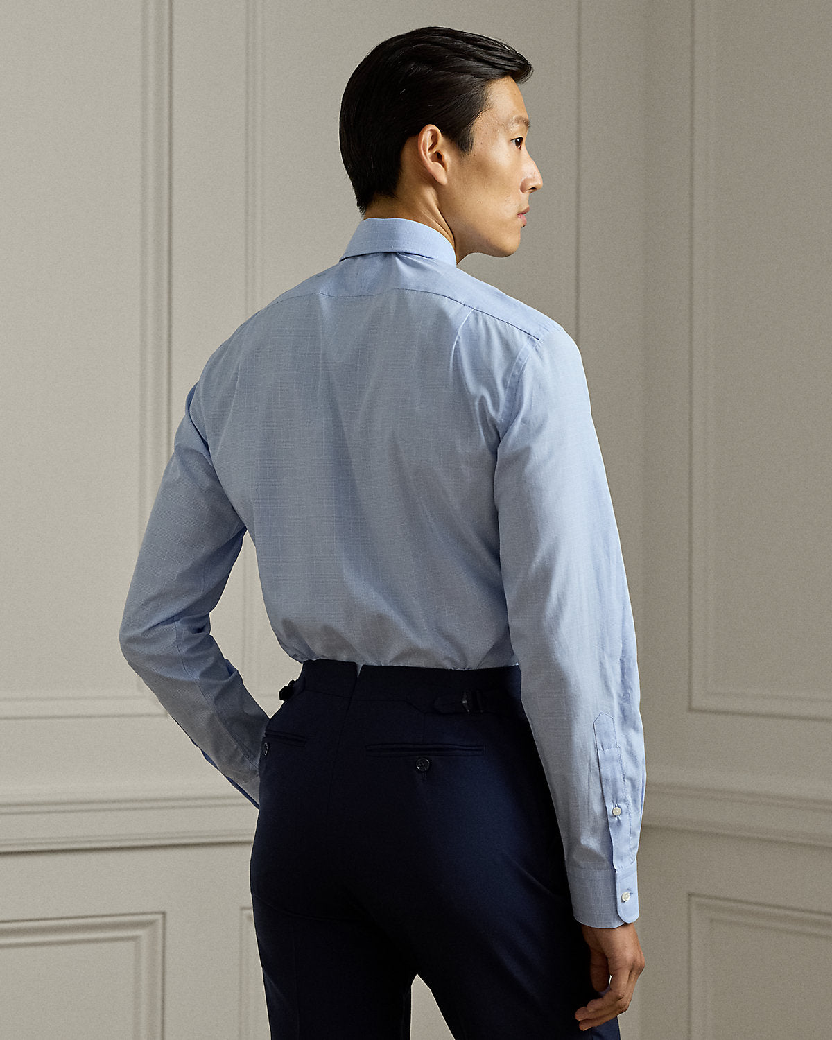 Mini-Glen Check Twill Shirt