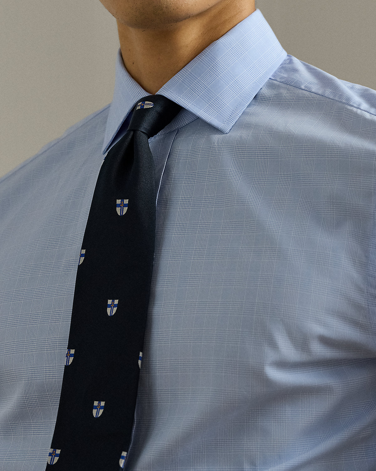 Mini-Glen Check Twill Shirt