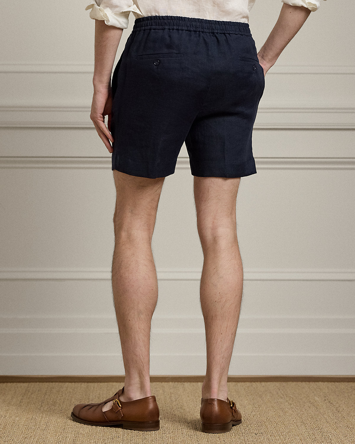 Hand-Tailored Linen Drawstring Short