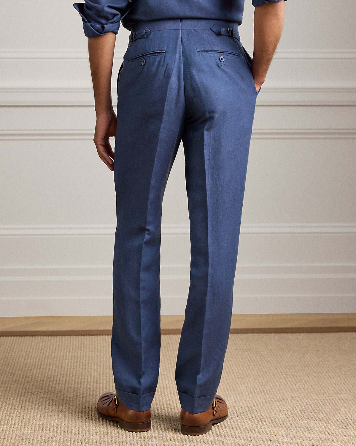 Gregory Hand-Tailored Silk-Linen Trouser