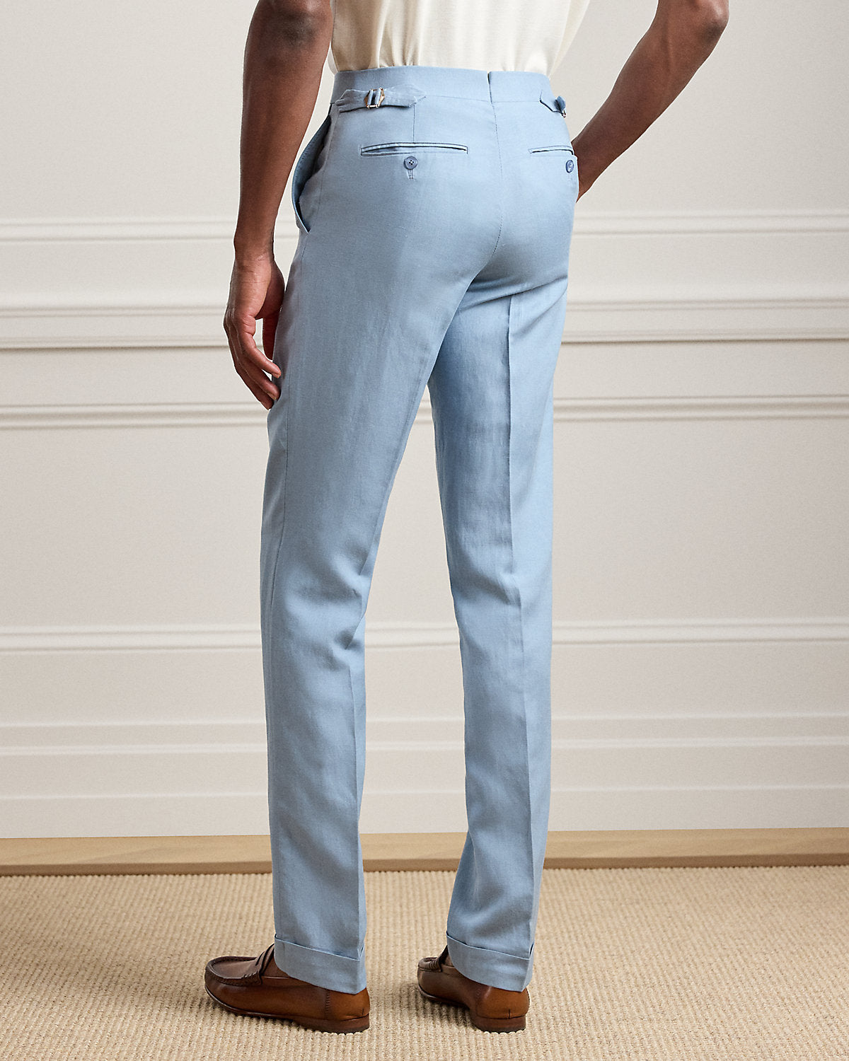 Gregory Hand-Tailored Silk-Linen Trouser