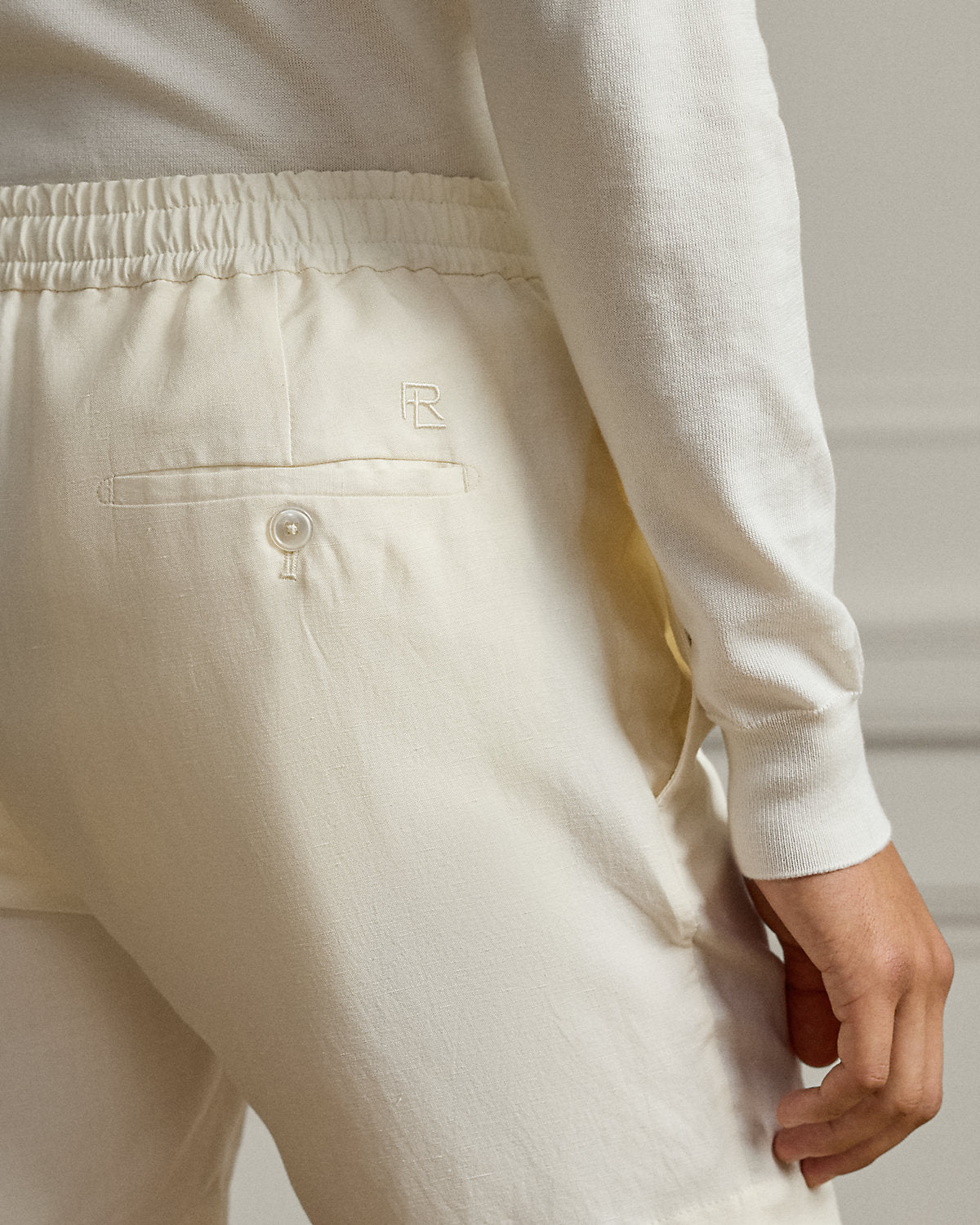 Silk-Linen Drawstring Short