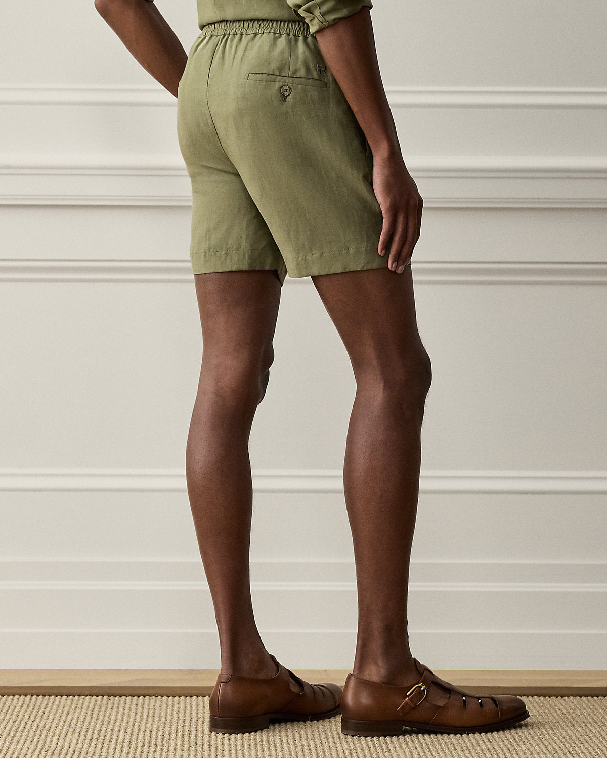 Silk-Linen Drawstring Short