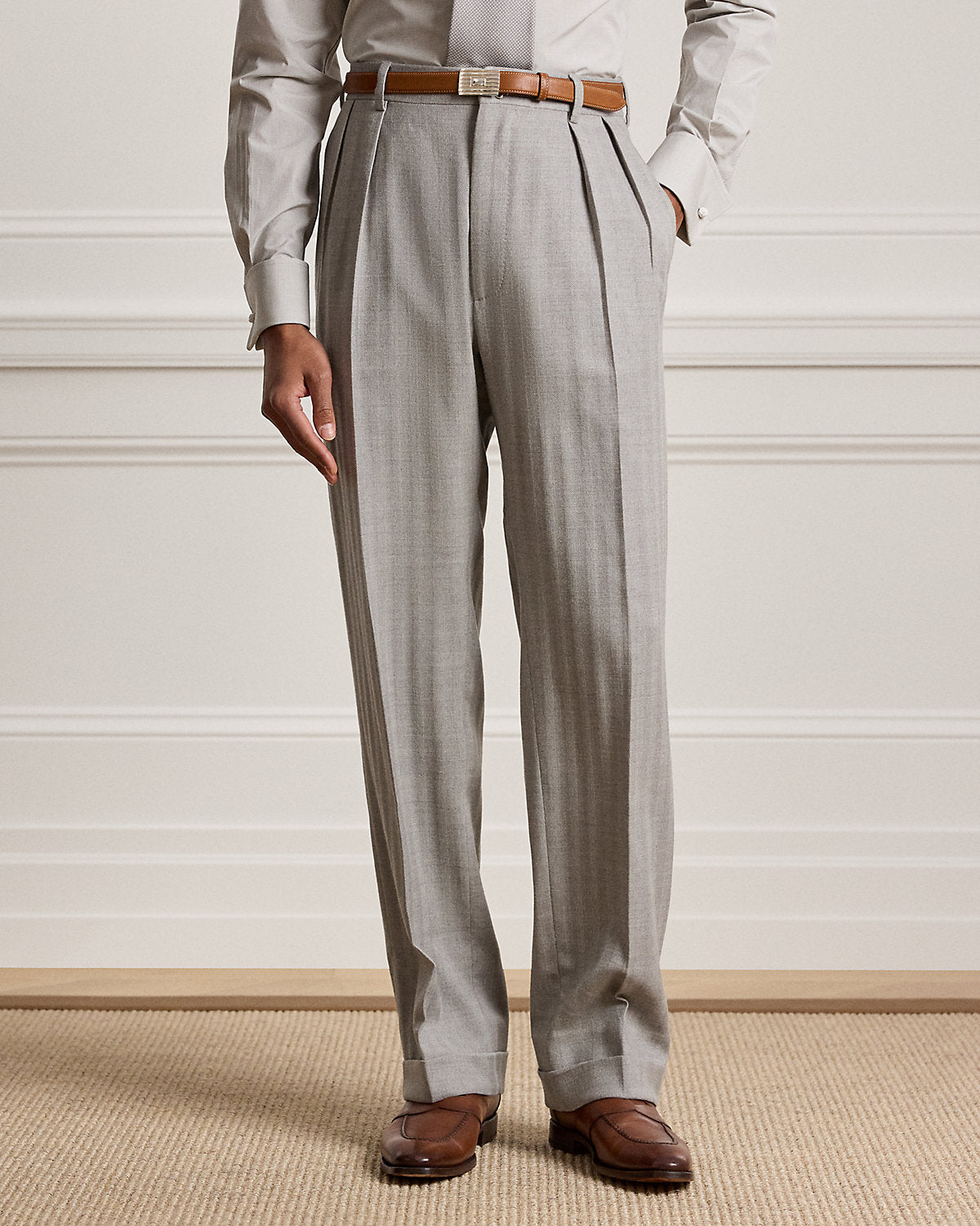 Glenn Hand-Tailored Herringbone Trouser