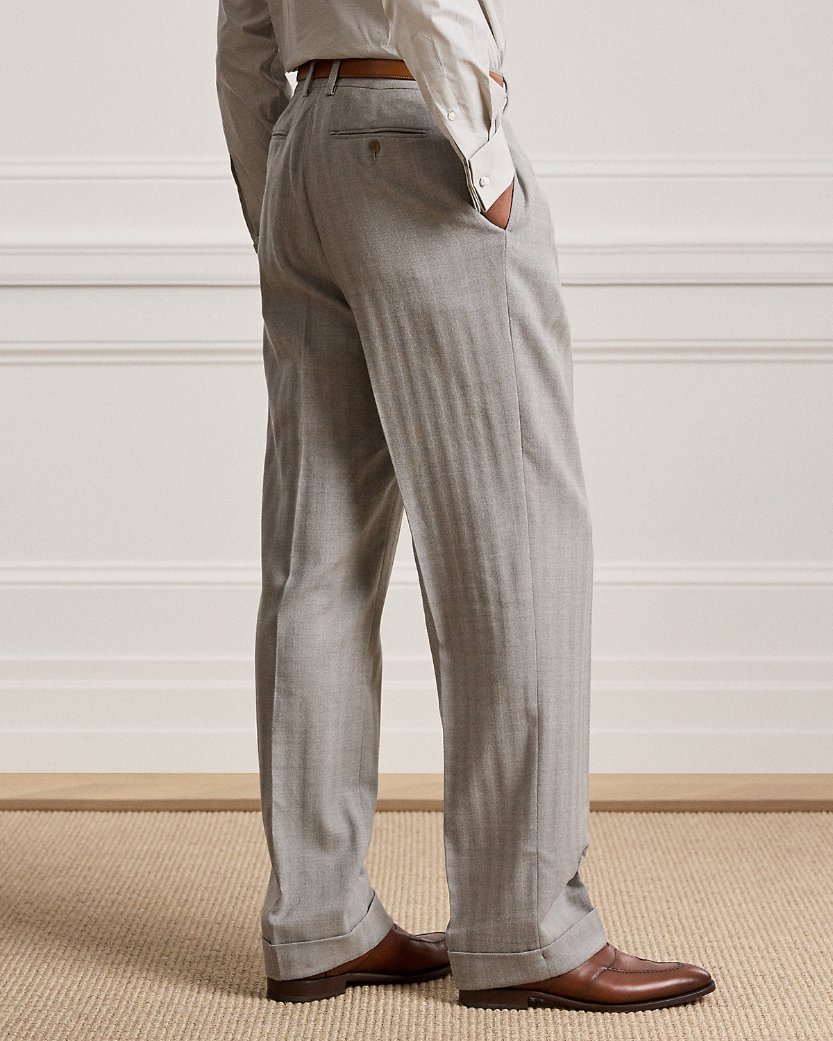 Glenn Hand-Tailored Herringbone Trouser