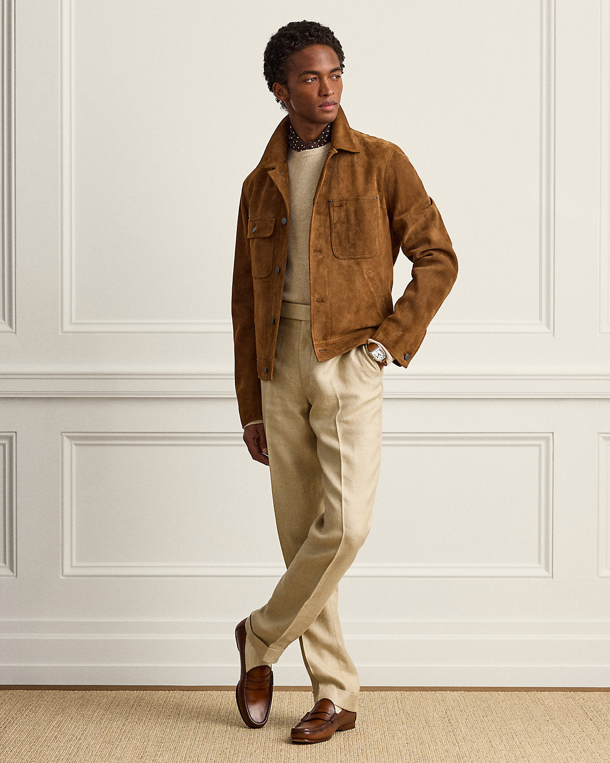 Gregory Hand-Tailored Twill Suit Trouser