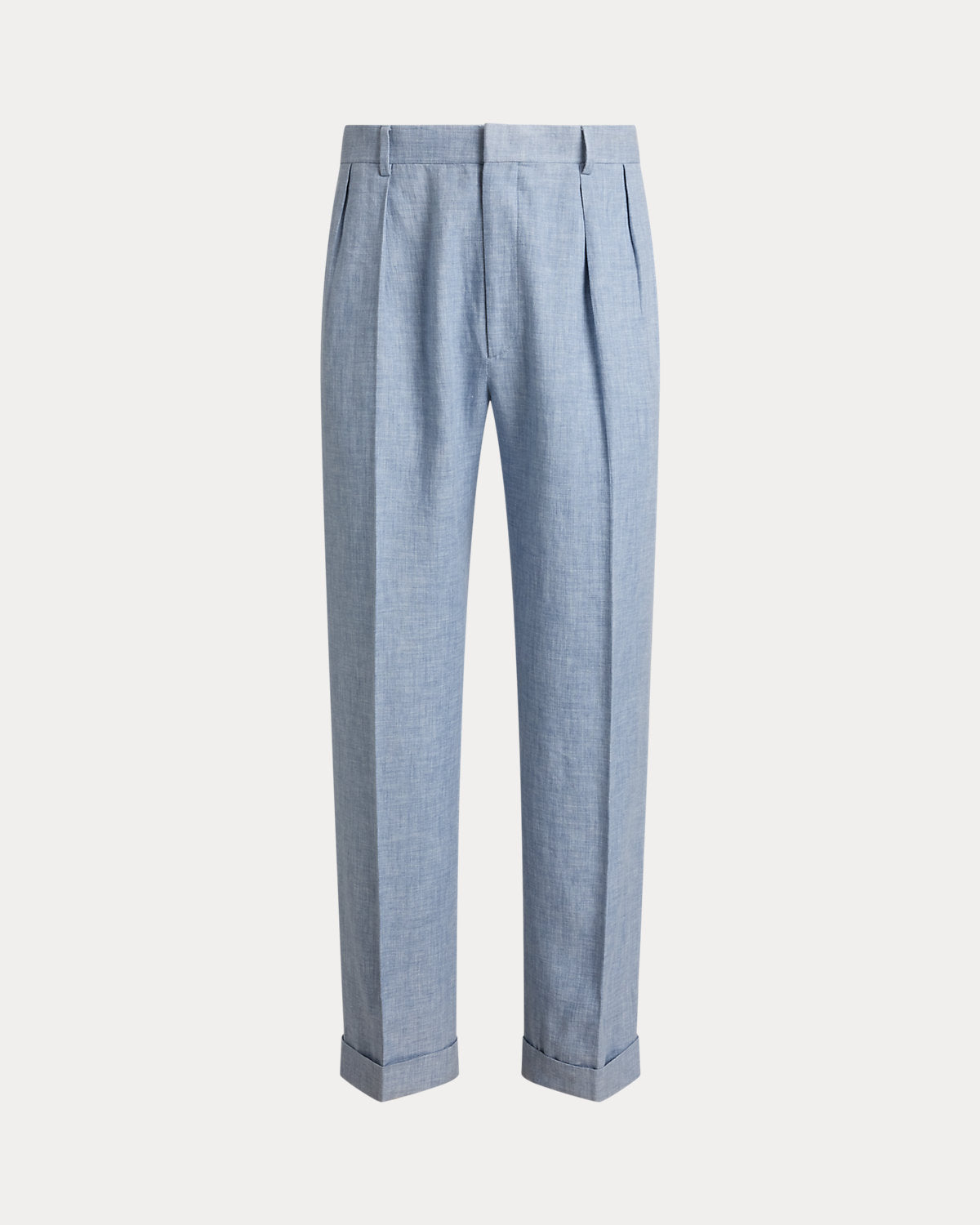 Hand-Tailored Linen-Blend Trouser