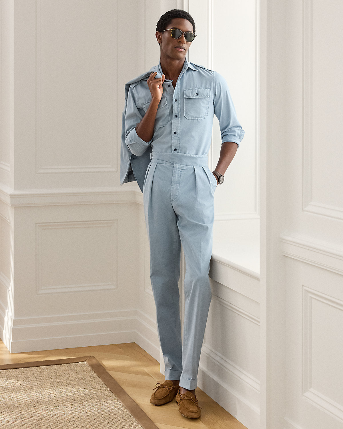 Hand-Tailored Garment-Dyed Chino Trouser