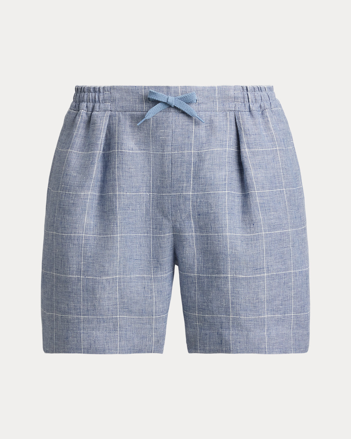 Hand-Tailored Windowpane Linen Short