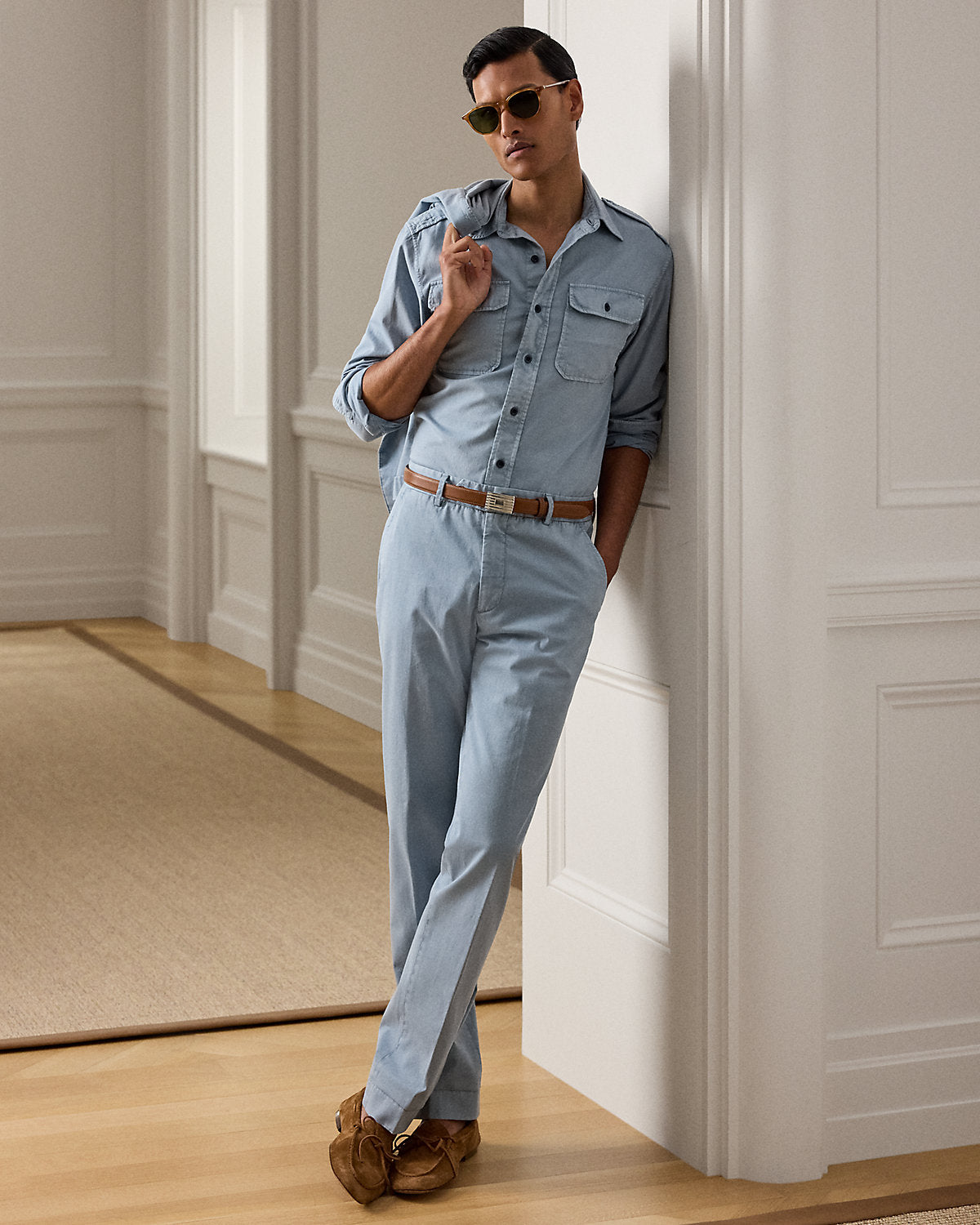 Hand-Tailored Garment-Dyed Chino Trouser